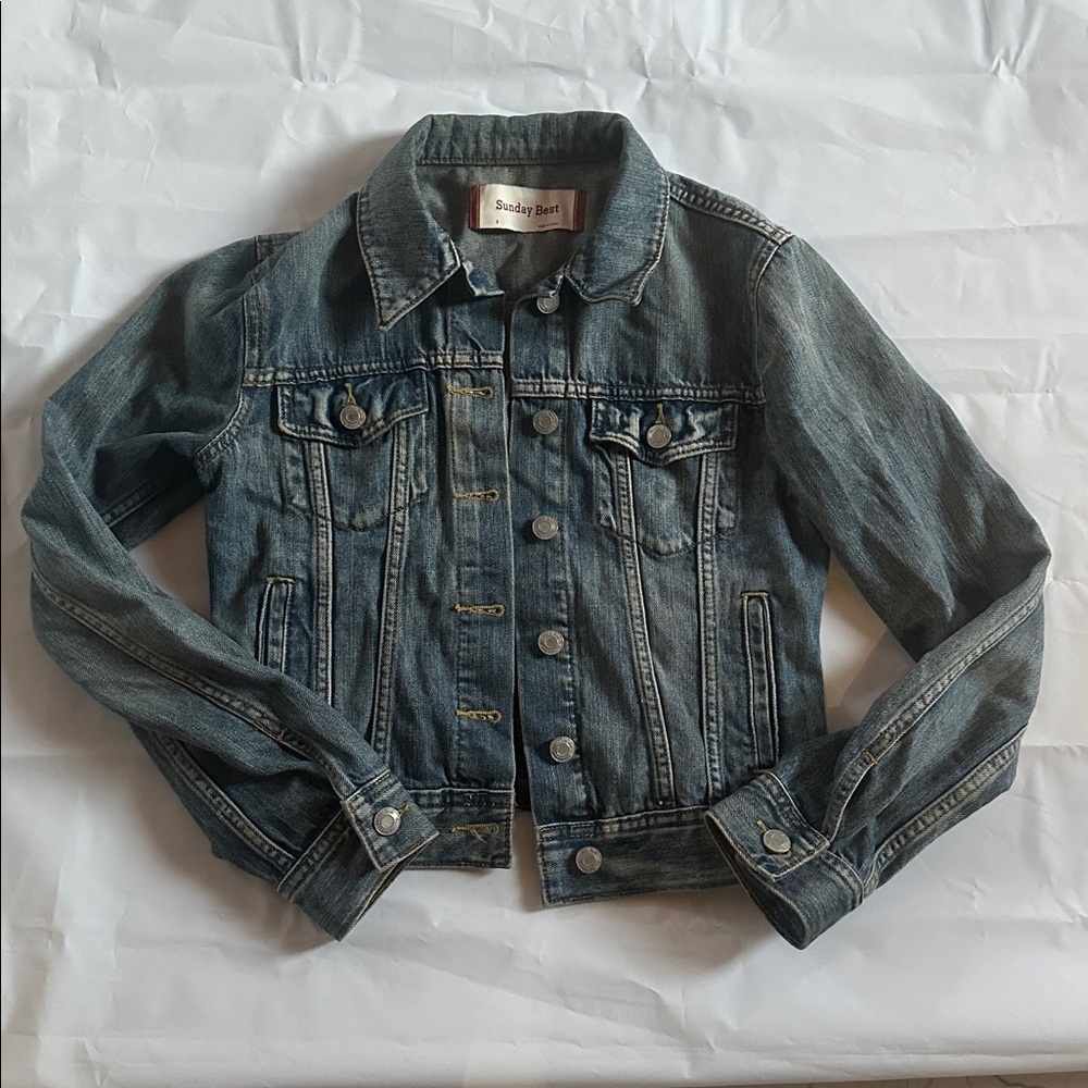 💙 Sunday Best Blue Denim Jacket by Aritzia – Women’s Size Small